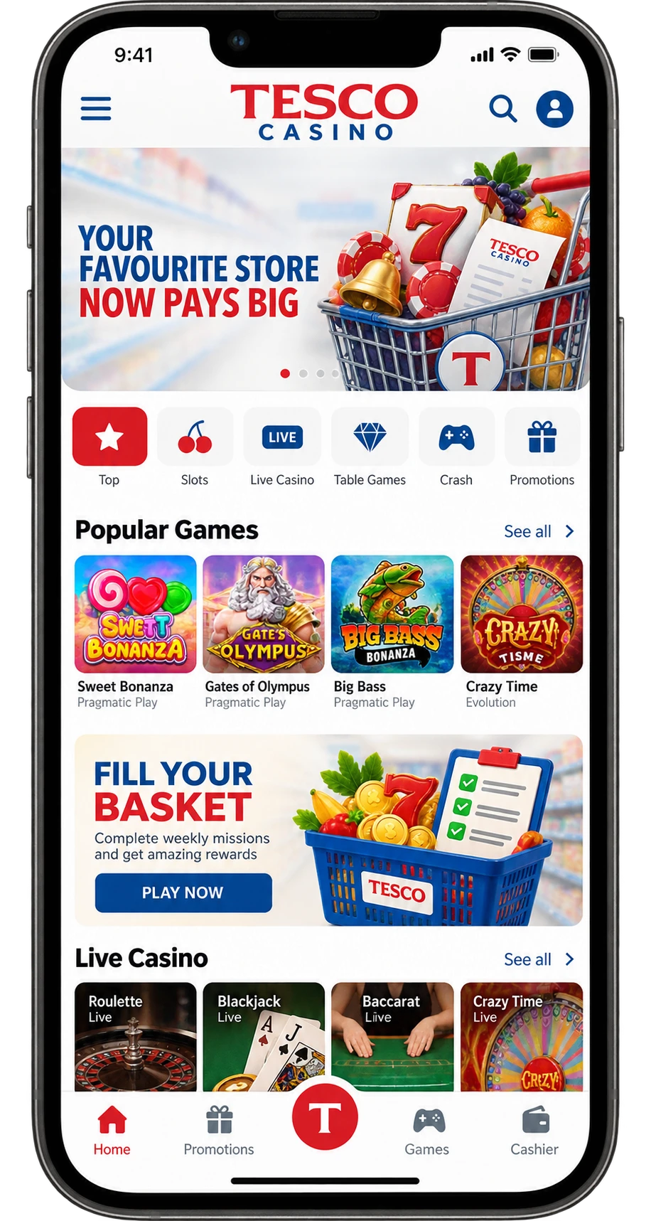 Tesco Casino App and Browser Access